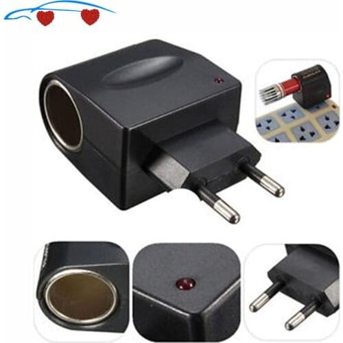 EU Plug Converter For Car Transmitter Car Oxygen Bar Car Remote Charger Cigarette Lighter Converter 220V AC To 12V DC
