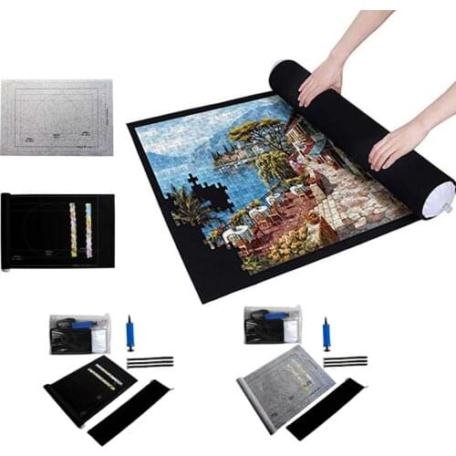 Puzzles Mat Jigsaw Roll Felt Mat Play Mat Puzzles Blanket For Up To 1500Pcs Puzzle Accessories Portable Travel Storage Bag