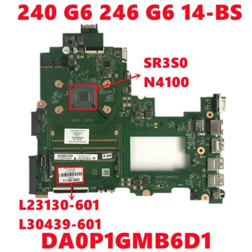 L23130-601 L23130-501 L23130-001 L30439-601 For HP PAVILION 240 G6 246 G6 14-BS Laptop Motherboard DA0P1GMB6D1 W/ N4100 100%Test