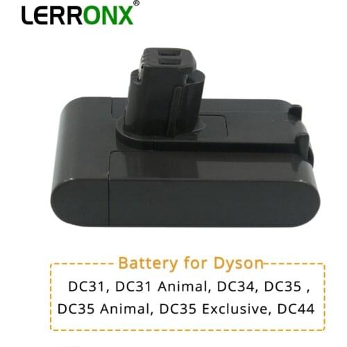 Only Type A Rechargeable Replacement Battery 22.2V 3000mAh Lithium for Dyson Vacuum Cleaner DC31 DC34 DC35 DC35 animal DC45 DC44