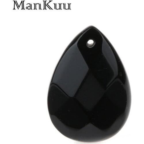 Mankuu 12*17mm AA Grade Black Obsidian Loose Beads Water Drop Shape Faceted Natural Gem Stone Beads For Jewelry Making 20pcs/Lot