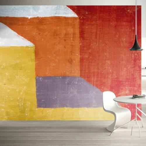 MASAR color stitching geometry large custom mural art space manor background wall paper vitality dynamic wallpaper Heavy color