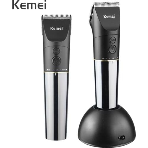 Kemei Electric Hair Clipper Rechargeable USB 2000mAh Professional Barber LCD Display Trimmer With Carbon Steel Cutter Head