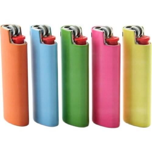 DOLPHIN Candy Color Lacquer Paint Metal Lighter Shell For BIC J3 Lighter