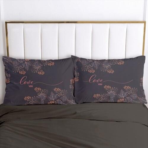 Pillowcase Pillow Case Adult One-Pair Package Skin-Friendly Brushed High-Density Adult plus Size Student Pillowcase Black Series