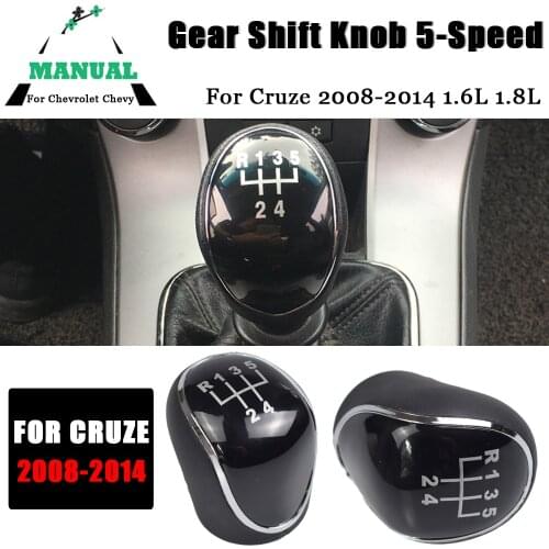New Car 5 Speed Gear Shift Lever Knob Head For Chevrolet Chevy Cruze 2008-2014 1.6L 1.8L Auto Gear Head Car Accessories