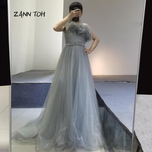 New Arrivals Prom Dress 2020 Applliques Floor Length Party Gowns Long For Female Robe De Soiree