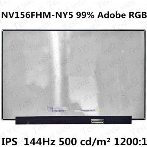 NV156FHM-NY5 15.6'' 1920*1080IPS 40PIN 144HZ Contrast Ratio1200:1 500 cd/m² 99%SRGB FHD LCD Display NV156FHM-NY5 FRU 5D10X18114
