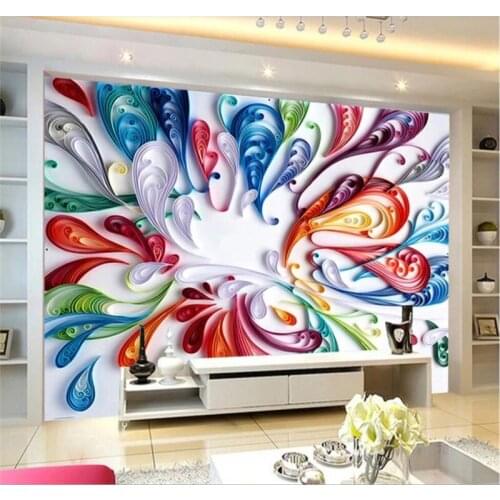 Custom wallpaper Nordic Europe colorful modern fashion trend background wall-high-grade waterproof material