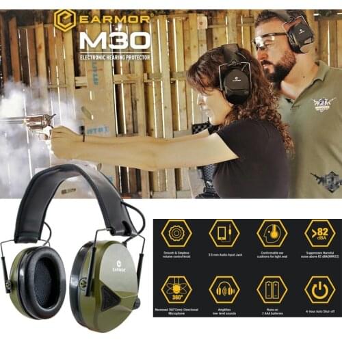 OPSMAN Earmor Tactical Ear Muff Hearing Protection Airsoft Tactical M30 Headset Sport Shooting Electronic Hearing Protector