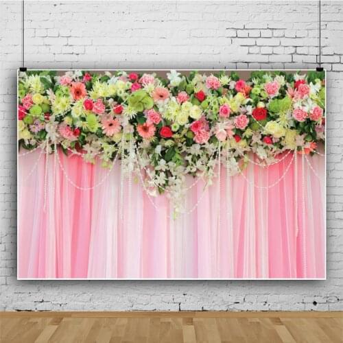 Romantic Flower Wall Yellow Roses Backdrops Artistic Photos Background Decorations for Wedding Ceremony Party Photography Props