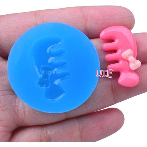 FYL360U 15.4mm x 28.7mm Comb Silicone Mold Fondant Cake Decoration Candy Resin Clay Earrings Necklace Craft Soap Candle