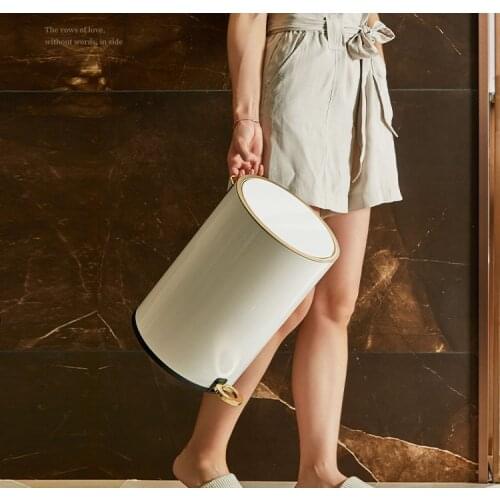 Home Living Room Pedal Waste Bin Bathroom Trash Can Garbage Box Dustbin Sundries Bins Garbage Can Organizer Storage ZH198