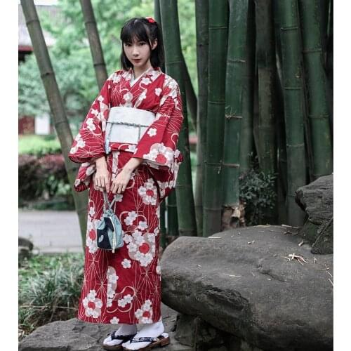 Tradicional floral quimono com cinto de das mulheres yukata vestido sexy performances cosplay traje a60514