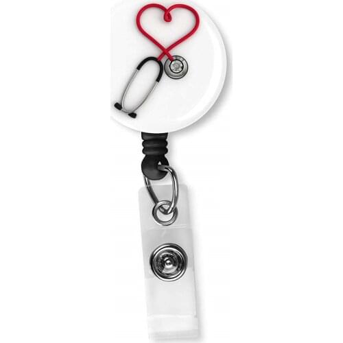 Top Quality Retractable Doctor Nurse Badge Reel Fashion Cartoon cute Students ID Card Badge Holder
