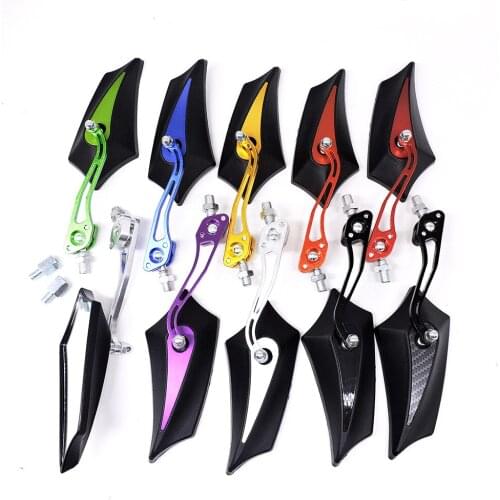 Motorcycle rearview mirror modified for kawasaki honda suzuki motorbike Reflector mirror 10MM 8MM general purpose clockwise