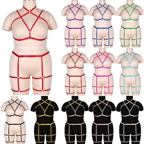 Women Stocking Belt Body Bondage Suspenders Sexy Lingerie Harness Fashion Full Strappy Harness Set Gothic Garter Belt Plus Size