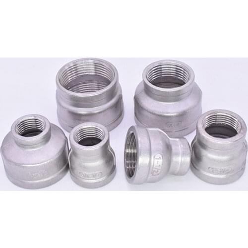 1/8" 1/4" 3/8" 1/2" 3/4" 1" 2" BSPT Female Reducer Coupling 304 Stainless Steel Pipe Fitting Water Gas Oil
