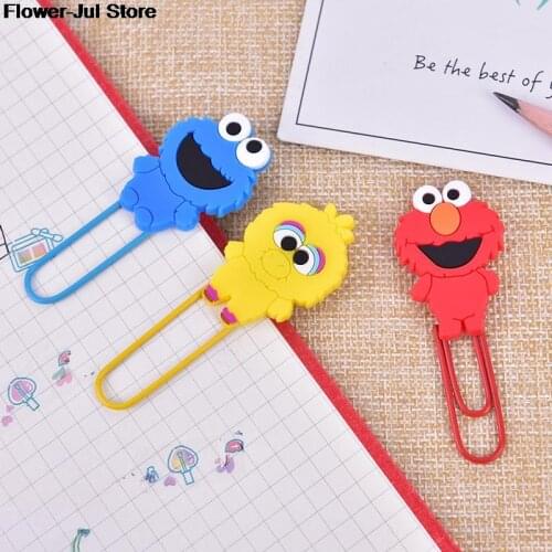 1 Pcs Cartoon Characters Paper Clip Bookmark Binder Clips Stationery School Office Supply
