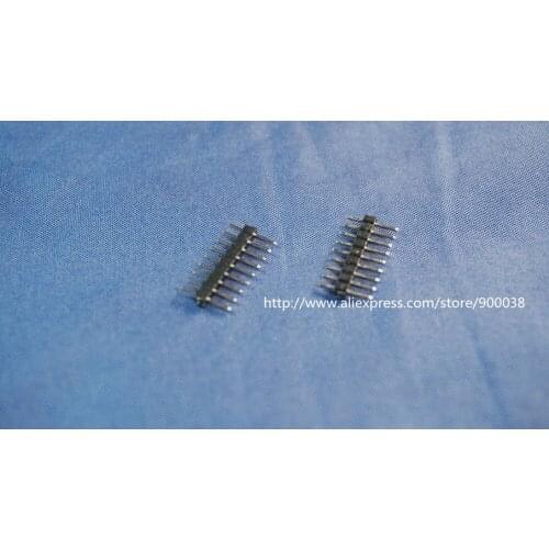 100pcs 1x7 P 7 Pin 2.0 mm Pin Header male single row Straight PCB 180 Through Hole Insulator height 2.00mm Rohs Lead Free