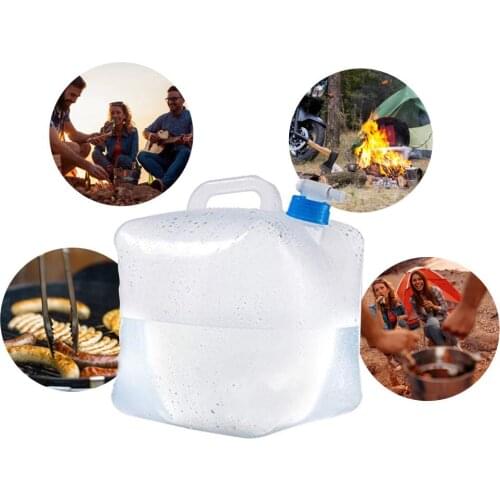 10L/20L Durable PVC Large Collapsible Drinking Water Bag Foldable Water Carrier Container Bottle For Outdoor Camping Picnic Hike