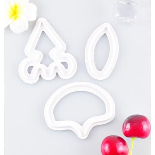 3Pcs/Set Phalaenopsis Shape Cake Mold Plastic Sugarcraft Cookie Cutter Fondant Decoration Tool Baking Tray Kitchen Supplies