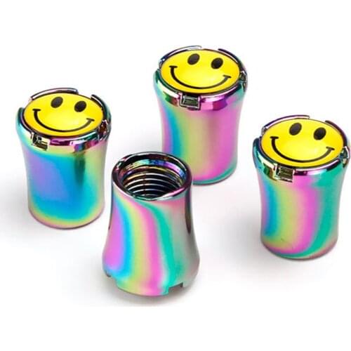 4pcs/Lot Smile Car Tire Valve Caps For Peugeot 307 206 207 407 308 301 3008 Wheel Tires Air Dust Waterproof Screw Airtight Cap