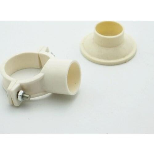 40mm PVC Pipe Clamp Clip Support Bracket With Base For PVC Pipe Fitting Water Connector Garden Irrigation System