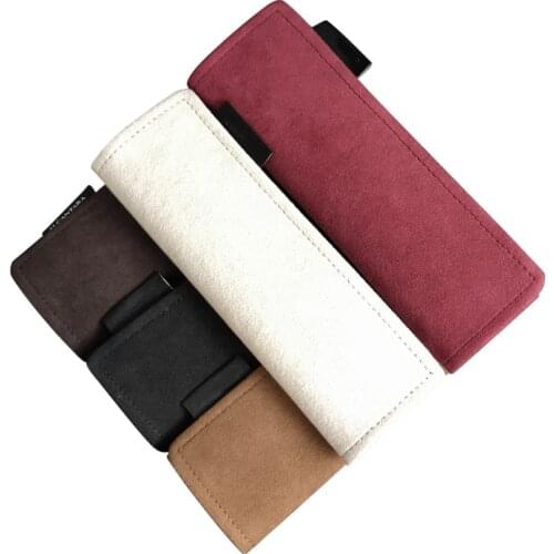 Alcantara material Car Safe Fit Seat Belt Adjuster Car Seat Belts Pillow Protect Shoulder Pad Safety Strap Auto Belt Cover