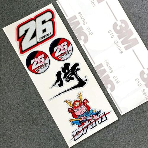 Motorsport Dani Pedrosa 26 #26 stickers Samurai for Helmet RX-7X RX-7V Motocross Decals motorcycle sticker 3M Highly Reflective