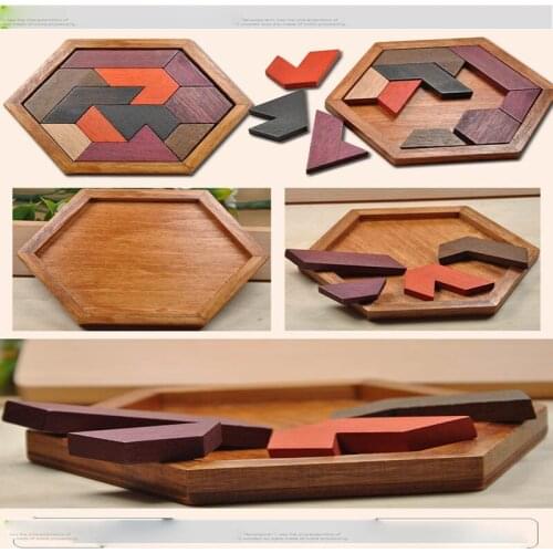 Wooden Toys Board Kids Children Educational Toys Funny Puzzles Wood Geometric Abnormity Shape Puzzle for Boys