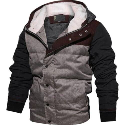 Dropshipping Man US Size Brand Clothing Winter Jacket Men Thick Warm Parkas Casual Outwear Hooded Collar Jackets and Coats
