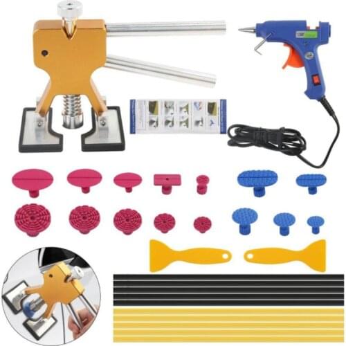Car Paint Dent Repair Tool Body Paintless Dent Repair Puller Tabs Lifter Tools Removal Glue Gun kit Car Dent Repair Puller Tool