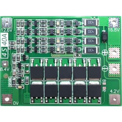 4S 40A Li-ion Lithium Battery 18650 Charger PCB BMS Protection Board with Balance For Drill Motor 14.8V 16.8V Lipo Cell Module