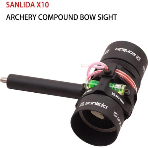 Sanlida X10 Archery Compound Bow Sight Lens 8X Aiming Scope Magnifier Replace Lens For Compound Bow Shooting Accessories