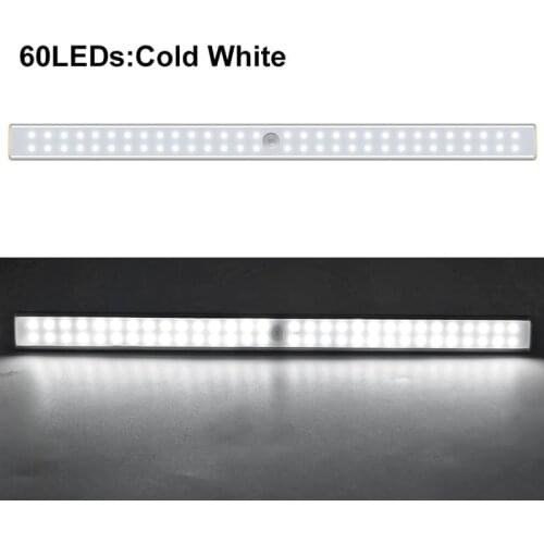 Magnetic 24 40 60 LED Sensor Cabinet Light USB Rechargeable Motion Sensor Led Lights for Bedroom Kitchen Closet Stairway