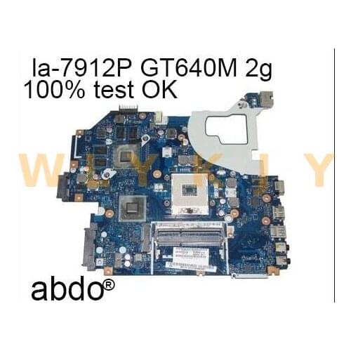 For Acer aspire V3-571 V3-571G E1-571G Laptop Motherboard HM77 DDR3 NBRZP11001 Q5WVH LA-7912P GT640M 2GB 100% test work
