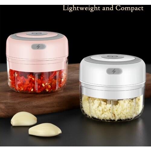 Mini USB Electric Garlic Masher Garlic Grinder Press Mincer Vegetable Chili Meat Grinder Food Chopper Kitchen Tools
