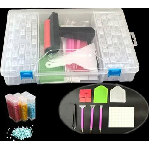8/28/42/56/64 Girds 5D DIY Diamond Painting Special Tool Storage Box Rhinestone Diamond Painting Accessories Storage Box HR02985