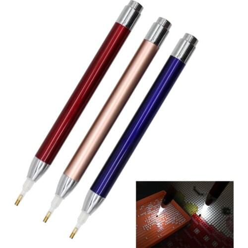 New Square Round Diamond Painting Tool Lighting Point Drill Pen New Diamond Pens 5D Painting Diamonds Accessories