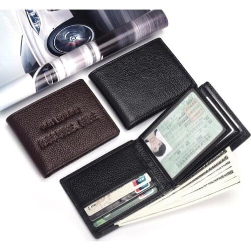 Factory Direct Genuine Leather Wallet Driving License Leather Cover Double-Page Driving License Wallet Motor Vehicle Driving