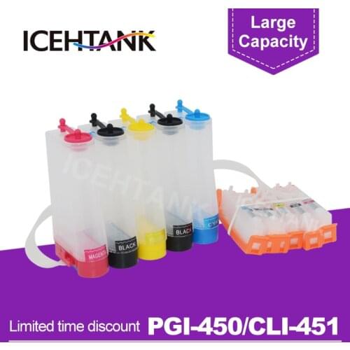 ICEHTANK PGI 450 CLI 451 Continuous Tank System For Canon PIXMAC MX924 IX6540 IX6840 IP8740 Printer