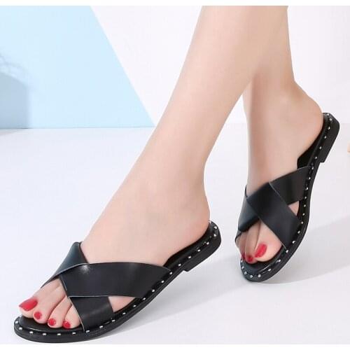 Summer Women Sandals House Slippers Ladies Crystal Slides Flat Slippers Gladiator Sandals Beach Shoes Female Sandalia Feminina