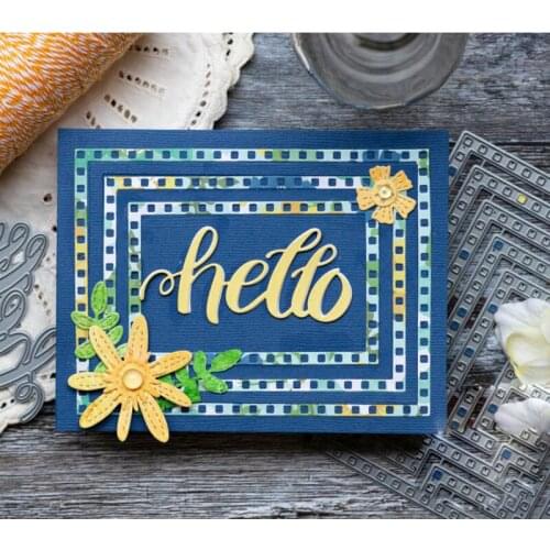 Words "Friends" "Hello" "Thanks" Metal Cutting Dies Stencil for DIY Scrapbooking Photo Album Embossing Paper Cards Decor Crafts