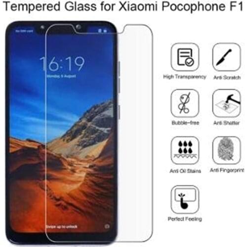 Xiaomi Pocophone F1 Tempered Glass Not Full Cover 9H 2.5D Premium Screen Protector For Xiaomi xiomi poko pocofone F1 6.18" Glass