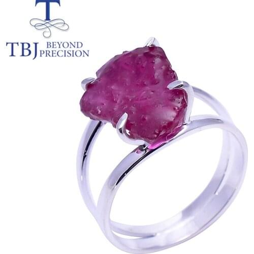 2021 Handmade Gemstone Ring natural Ruby unique jewelry 925 sterling silver fine jewelry for women daily wear nice gift tbj