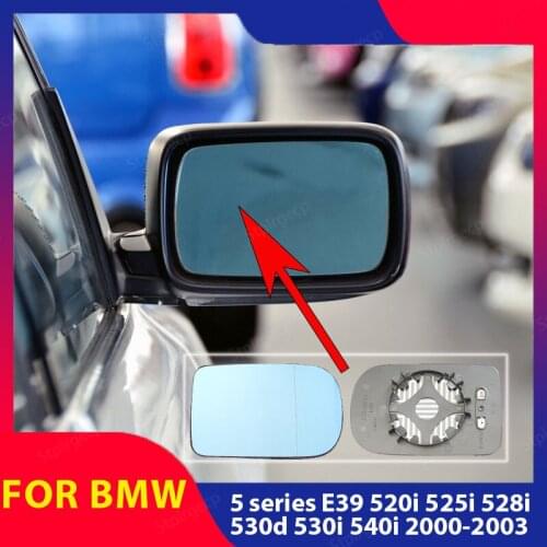 1pc Rearview Wing Mirror Glass Left & Right Heated for BMW 5 Series E39 520i 525i 528i 530d 530i 540i 2000-2003