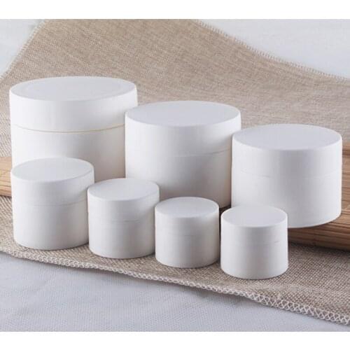 10g 15g 30g 50g Cosmetic Empty Jar Pot Makeup Face Cream Container Refillable Bottle PP Jars White Color Make up Tools 10pcs/lot
