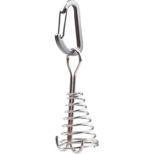 4PCS Folding Ring Spiral Ground Anchors Trampoline Tent Stake With Adjustable Buckle For Outdoors Camping Hiking