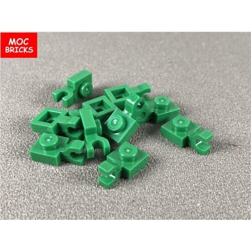 50pcs/lot MOC Bricks Plate, Modified 1 x 1 with Clip Horizontal thick open O clip fit with 61252 Building Blocks Toys kids gifts